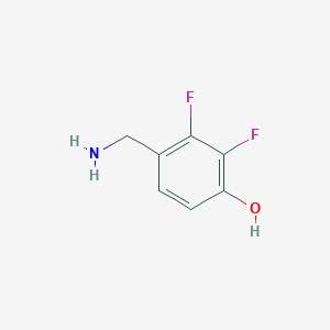 molecular formula C7H7F2NO B12441344 4-(Aminomethyl)-2,3-difluorophenol CAS No. 771571-86-9