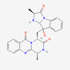(1R,4R)-4-[[(2S,4S)-4-hydroxy-2-methyl-1-oxo-3,3a-dihydro-2H-imidazo[1,2-a]indol-4-yl]methyl]-1-methyl-2,4-dihydro-1H-pyrazino[2,1-b]quinazoline-3,6-dione