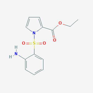 B124414 1H-Pyrrole-2-carboxylic acid, 1-((2-aminophenyl)sulfonyl)-, ethyl ester CAS No. 142529-01-9