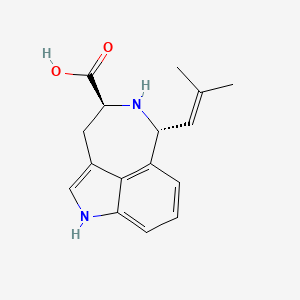 molecular formula C16H18N2O2 B1244143 (-)-trans-Clavicipitic acid CAS No. 33062-26-9