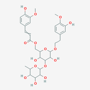 molecular formula C31H40O15 B12441518 beta-D-Glucopyranoside, 2-(3-hydroxy-4-methoxyphenyl)ethyl 3-O-(6-deoxy-alpha-L-mannopyranosyl)-, 6-[3-(4-hydroxy-3-methoxyphenyl)-2-propenoate], (E)- 