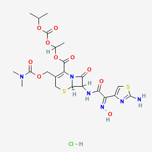 1-(Isopropoxycarbonyloxy)ethyl 7-(2-(2-aminothiazol-4-yl)-2-hydroxyiminoacetamido)-3-N,N-dimethylcarbamoyloxymethyl-8-oxo-5-thia-1-azabicyclo(4.2.0)oct-2-ene-2-carboxylate monohydrochloride