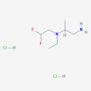 molecular formula C7H18Cl2F2N2 B12441544 (1-Aminopropan-2-yl)(2,2-difluoroethyl)ethylamine dihydrochloride 