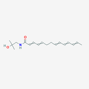 molecular formula C18H27NO2 B12441615 N-(2-hydroxy-2-methylpropyl)tetradeca-2,4,8,10,12-pentaenamide 