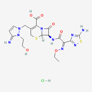 molecular formula C19H24ClN9O6S2 B1244162 Unii-dqs9ssz3PF CAS No. 157436-96-9