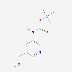 molecular formula C11H16N2O3 B12441648 tert-Butyl (5-(hydroxymethyl)pyridin-3-yl)carbamate CAS No. 1260771-98-9