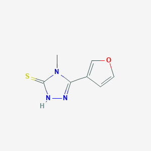 molecular formula C7H7N3OS B12441653 5-Furan-3-yl-4-methyl-2,4-dihydro-[1,2,4]triazole- 