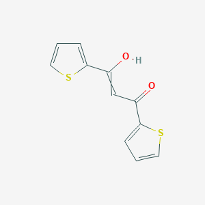 molecular formula C11H8O2S2 B12441673 3-Hydroxy-1,3-bis(thiophen-2-yl)prop-2-en-1-one 