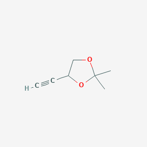 molecular formula C7H10O2 B12441685 4-Ethynyl-2,2-dimethyl-1,3-dioxolane 