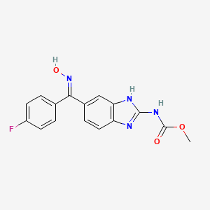molecular formula C16H13FN4O3 B1244171 Flubendazole oxime CAS No. 134785-76-5