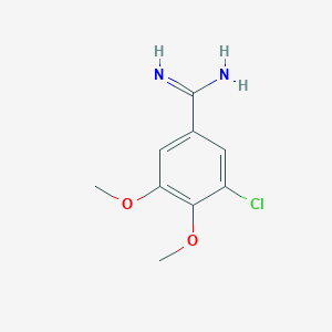 molecular formula C9H11ClN2O2 B12441721 3-Chloro-4,5-dimethoxybenzimidamide 