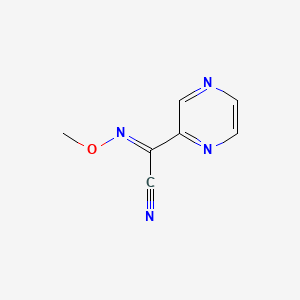 molecular formula C7H6N4O B1244173 2alpha-Methoxyiminopyrazine acetonitrile CAS No. 79378-26-0