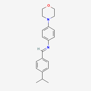 molecular formula C20H24N2O B12441741 4-(morpholin-4-yl)-N-{(E)-[4-(propan-2-yl)phenyl]methylidene}aniline 