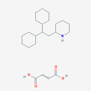 molecular formula C23H39NO4 B12441746 2-(2,2-Dicyclohexylethyl)piperidine maleate CAS No. 10118-35-1