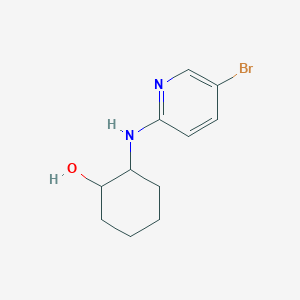 molecular formula C11H15BrN2O B12441763 2-[(5-Bromopyridin-2-yl)amino]cyclohexan-1-ol 