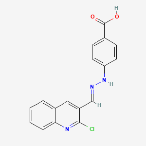 4-{(2E)-2-[(2-chloroquinolin-3-yl)methylidene]hydrazinyl}benzoic acid