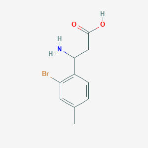 molecular formula C10H12BrNO2 B12441781 3-Amino-3-(2-bromo-4-methylphenyl)propanoic acid CAS No. 299167-36-5