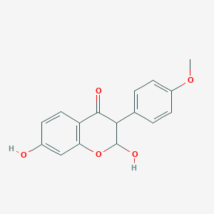 molecular formula C16H14O5 B1244181 2,7-Dihydroxy-4'-methoxyisoflavanone 
