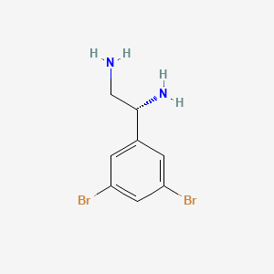 molecular formula C8H10Br2N2 B12441817 (1R)-1-(3,5-dibromophenyl)ethane-1,2-diamine 