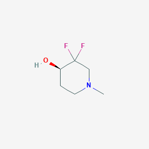 molecular formula C6H11F2NO B12441821 (R)-3,3-difluoro-1-methylpiperidin-4-ol 