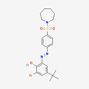 molecular formula C22H28BrN3O3S B12441876 2-{(E)-[4-(azepan-1-ylsulfonyl)phenyl]diazenyl}-6-bromo-4-tert-butylphenol 