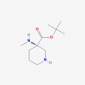 molecular formula C11H22N2O2 B12441882 (S)-3-Boc-3-methylaminopiperidine 