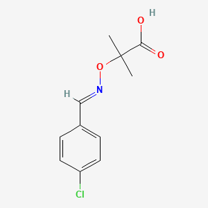 molecular formula C11H12ClNO3 B1244194 alpha-((4-Chlorobenzylideneamino)oxy)isobutyric acid CAS No. 59079-16-2
