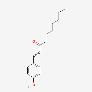 molecular formula C16H22O2 B12441951 1-(4-Hydroxyphenyl)dec-1-en-3-one 