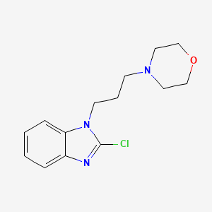 molecular formula C14H18ClN3O B12442002 2-chloro-1-(3-morpholinopropyl)-1H-benzo[d]imidazole 