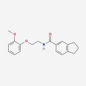 molecular formula C19H21NO3 B1244201 N-[2-(2-methoxyphenoxy)ethyl]-2,3-dihydro-1H-indene-5-carboxamide 