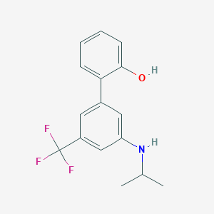 molecular formula C16H16F3NO B12442011 3'-Isopropylamino-5'-trifluoromethyl[1,1'-biphenyl]-2-OL 