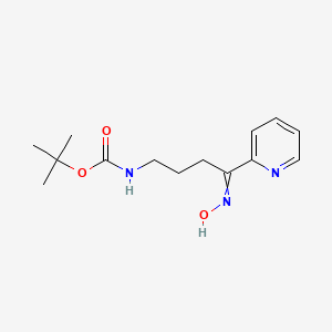 molecular formula C14H21N3O3 B12442015 tert-butyl N-(4-hydroxyimino-4-pyridin-2-ylbutyl)carbamate 