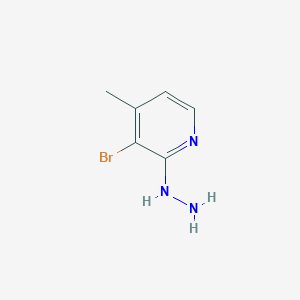 molecular formula C6H8BrN3 B12442034 3-Bromo-2-hydrazinyl-4-methylpyridine 