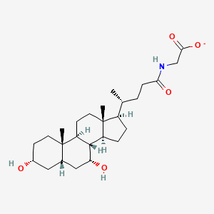 molecular formula C26H42NO5- B1244206 Glycochenodeoxycholate (1-) 
