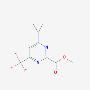 molecular formula C10H9F3N2O2 B12442072 Methyl [6-cyclopropyl-4-(trifluoromethyl)pyrimidin-2-yl]carboxylate 