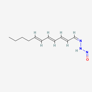 molecular formula C11H17N3O B1244208 N-[(Z)-[(2E,4E,6E)-十一-2,4,6-三烯基]氨基]亚硝酰胺 CAS No. 76896-81-6