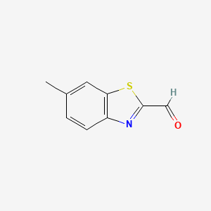 molecular formula C9H7NOS B12442084 6-Methylbenzo[d]thiazole-2-carbaldehyde 