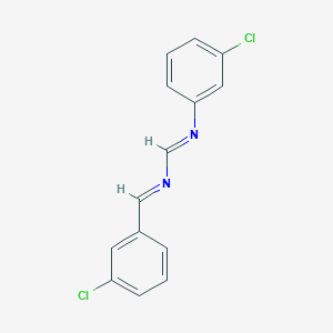 molecular formula C14H10Cl2N2 B1244210 N'-(3-chlorophenyl)-N-[(3-chlorophenyl)methylidene]methanimidamide 