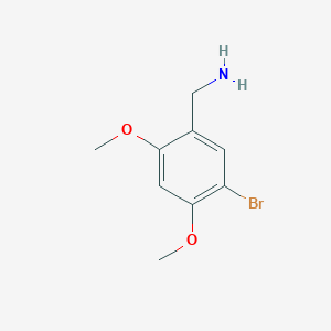 molecular formula C9H12BrNO2 B12442122 5-Bromo-2,4-dimethoxybenzylamine CAS No. 887582-17-4