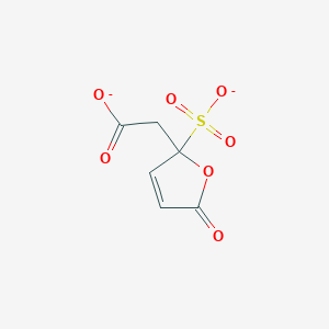 molecular formula C6H4O7S-2 B1244214 (5-氧代-2-磺酸根-2,5-二氢呋喃-2-基)乙酸酯 