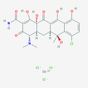 molecular formula C22H23Cl4N2O8Sb B12442146 Antimony(3+) chlortetracycline trichloride 