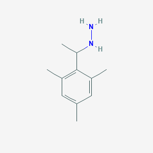 molecular formula C11H18N2 B12442212 1-(1-Mesitylethyl)hydrazine 