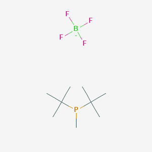 molecular formula C9H21BF4P- B12442219 Di-tert-butyl(methyl)phosphane tetrafluoroborate 