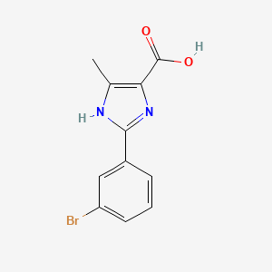 molecular formula C11H9BrN2O2 B12442231 2-(3-Bromophenyl)-5-methyl-3H-imidazole-4-carboxylic acid 