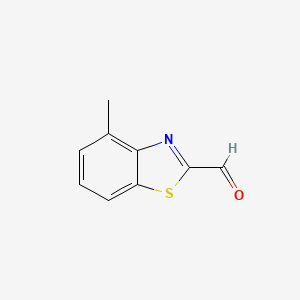 molecular formula C9H7NOS B12442250 4-Methylbenzo[d]thiazole-2-carbaldehyde 