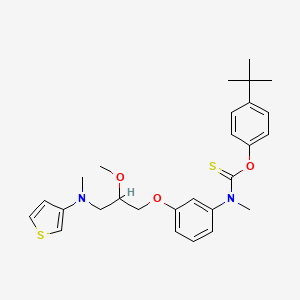 O-(4-tert-butylphenyl) N-[3-[2-methoxy-3-[methyl(thiophen-3-yl)amino]propoxy]phenyl]-N-methylcarbamothioate