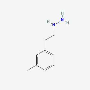 molecular formula C9H14N2 B12442281 HYDRAZINE, (m-METHYLPHENETHYL)- CAS No. 32504-15-7