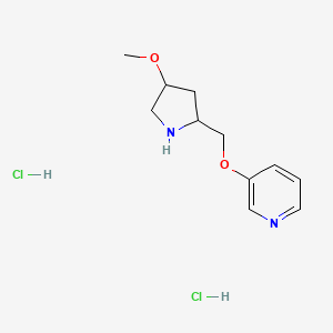 3-[(4-Methoxypyrrolidin-2-yl)methoxy]pyridine dihydrochloride