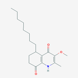 molecular formula C19H29NO3 B12442342 3-Methoxy-2-methyl-5-octyl-1,5,6,7-tetrahydroquinoline-4,8-dione 