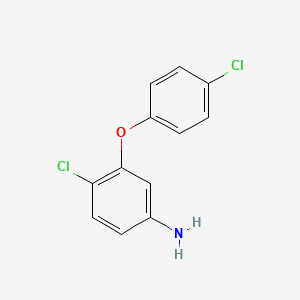 molecular formula C12H9Cl2NO B12442375 4-Chloro-3-(4-chlorophenoxy)aniline 